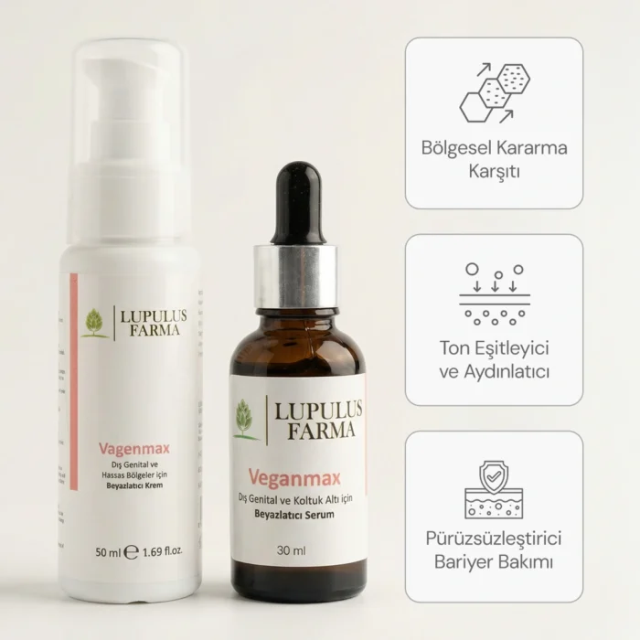 Veganmax Cilt Beyazlatıcı Krem & Serum Seti Veganmax Cilt Beyazlatıcı Krem & Serum Seti